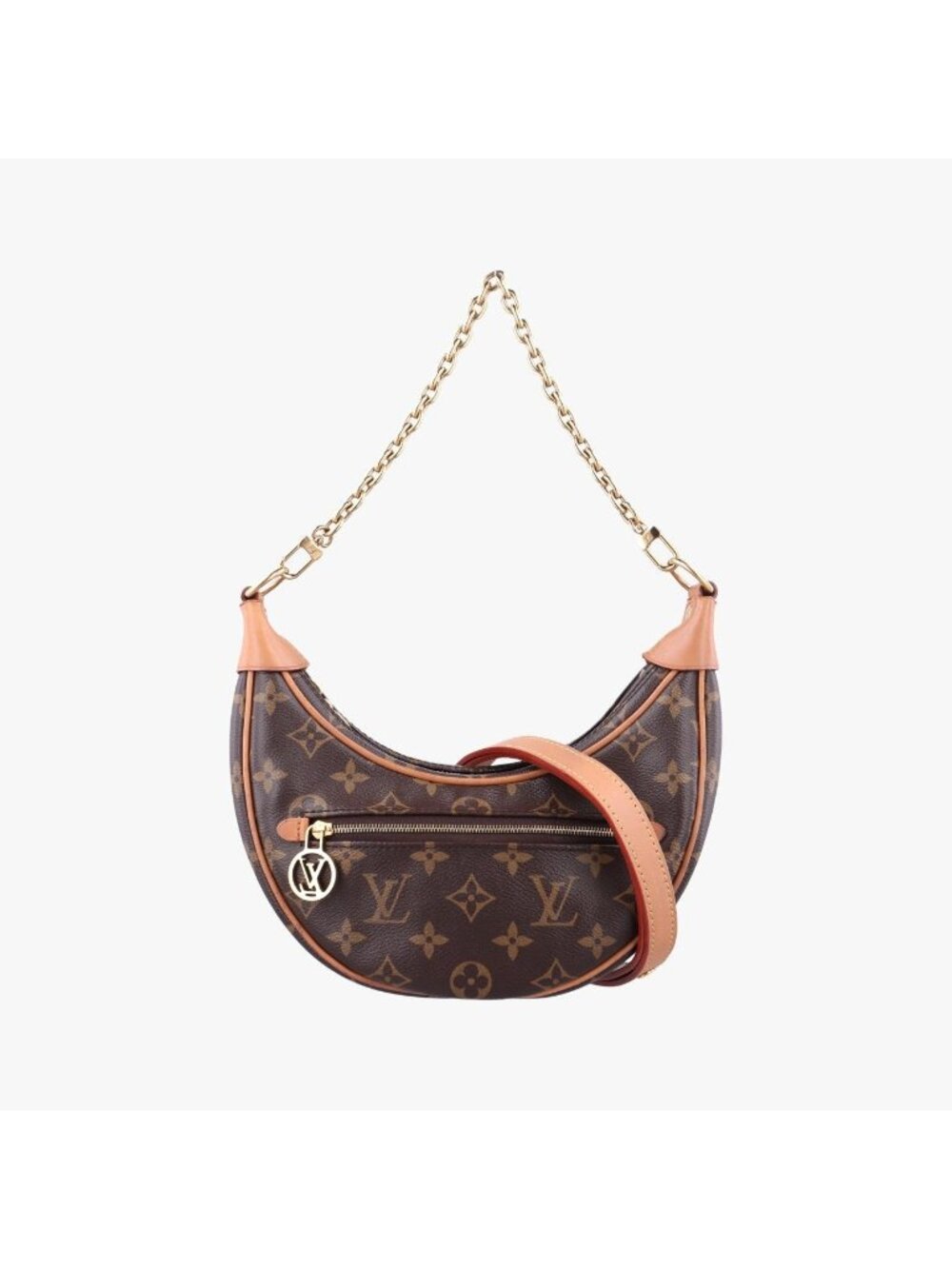 Louis Vuitton Loop Monogram Brown Beige Canvas